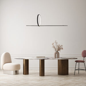 Lampadario moderno 5756 PELLE 3-STEP DIMM BK