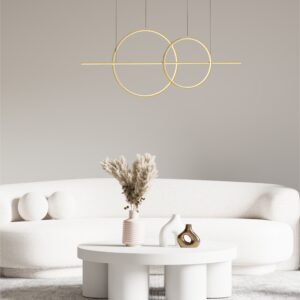 Lampadario moderno oro CHOLET 2A ORO