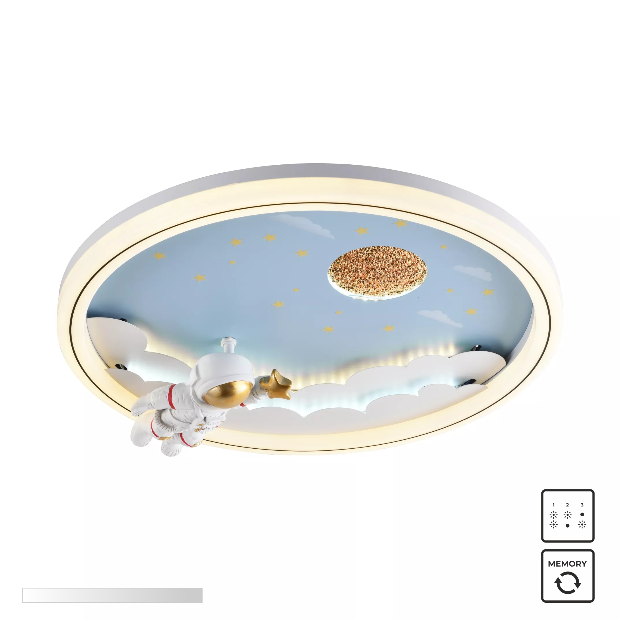 Plafoniera Led Dimmerabile Astronauta Plafoniera Led Dimmerabile Astronauta - immagine 2
