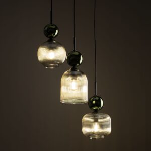 Lampada a sospensione SOPHIA VERDE COGNAC 3