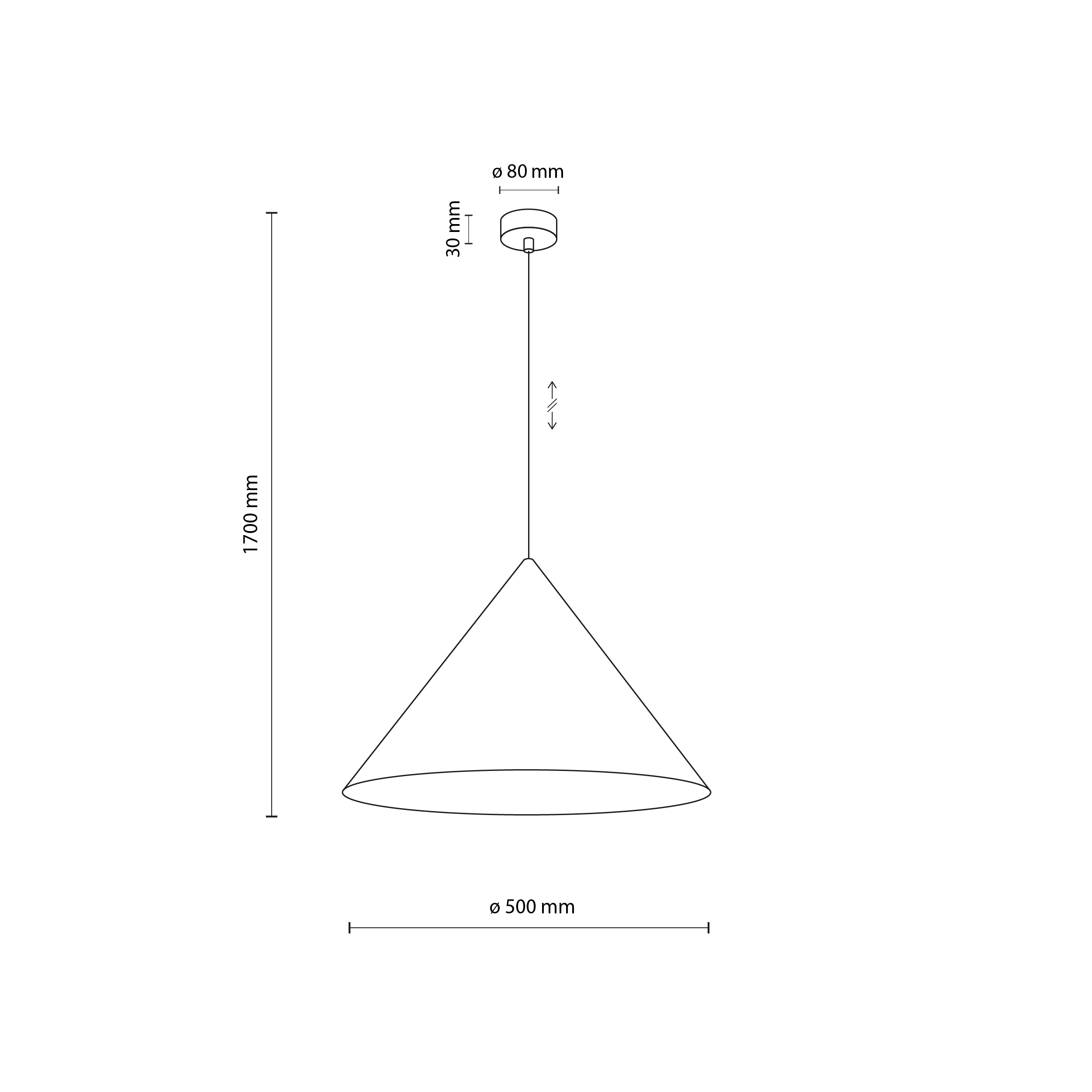 Lampada a Sospensione CONO XL Nera 1xE27 – Design moderno e industriale Lampada a Sospensione CONO XL Nera 1xE27 – Design moderno e industriale - immagine 14