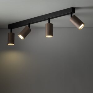 Faretto da soffitto TUNE BROWN 4XGU10 – Illuminazione Straordinaria, Quadrupla Potenza e Design Esclusivo