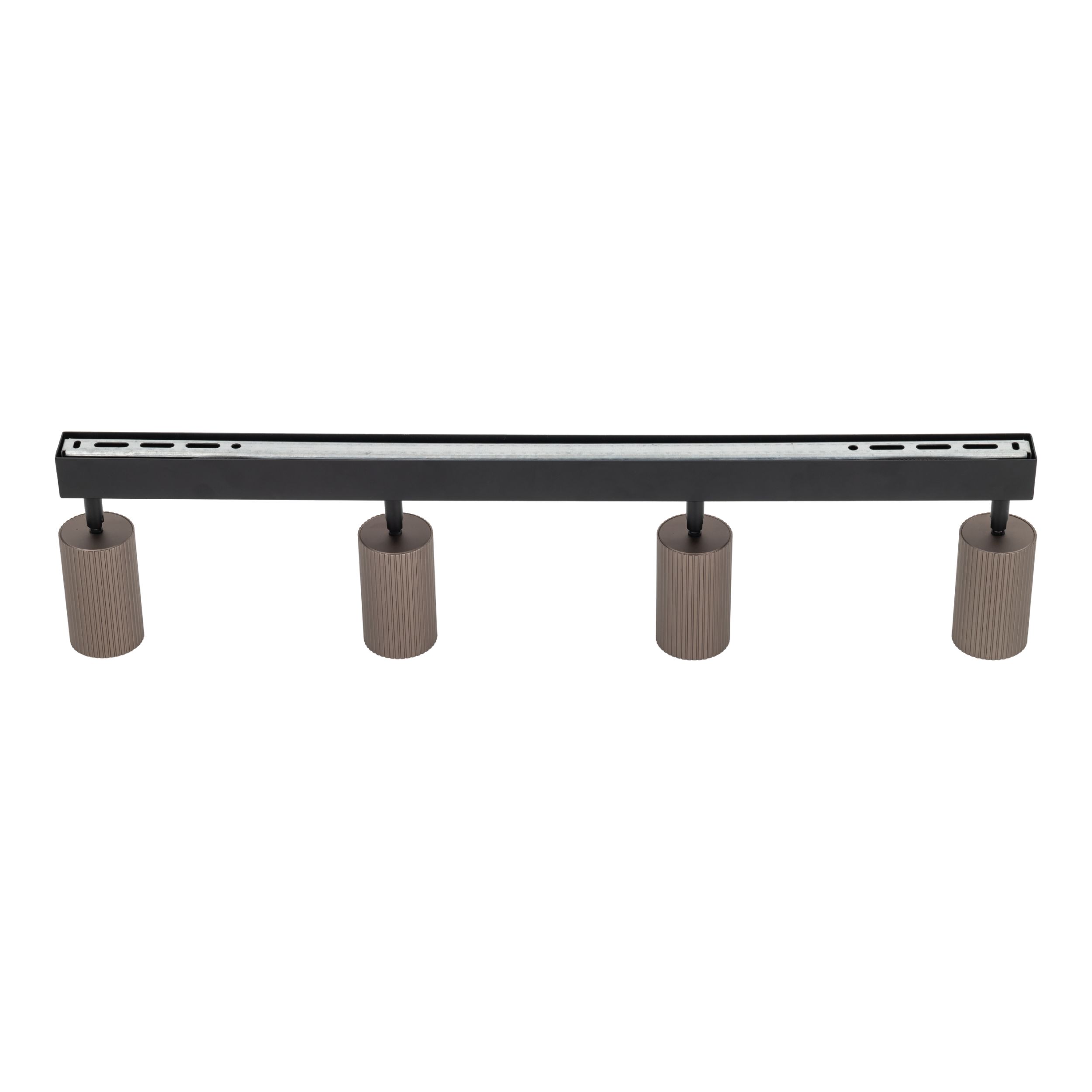 Faretto da soffitto TUNE BROWN 4XGU10 – Illuminazione Straordinaria, Quadrupla Potenza e Design Esclusivo Faretto da soffitto TUNE BROWN 4XGU10 in metallo marrone dal design tubolare moderno ed elegante.