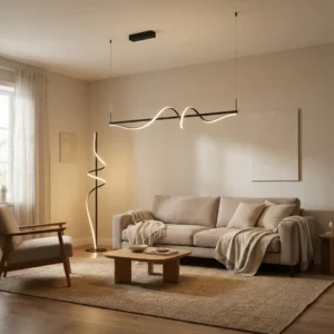 Pagina principale Lampada a Sospensione Virgo – Design Moderno, Linee Pulite e LED Integrato per Illuminare con Eleganza